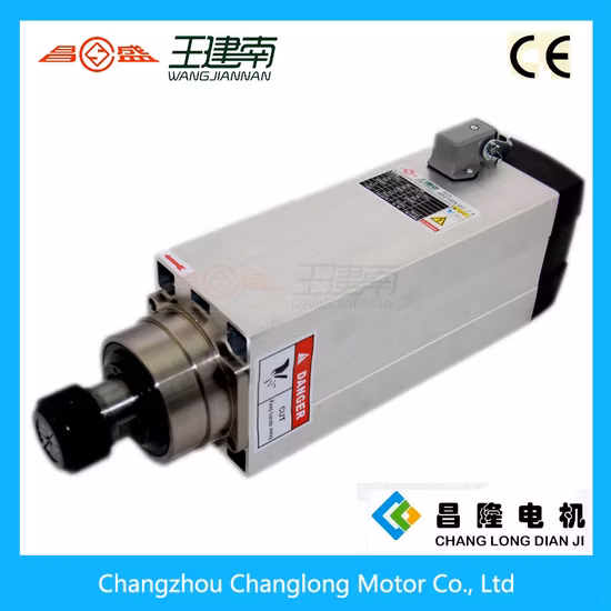 Gdz Air Cooling Spindle Series 7.5kw Square Three-Phase Asynchronous AC Spindle Motor for Wood Carving