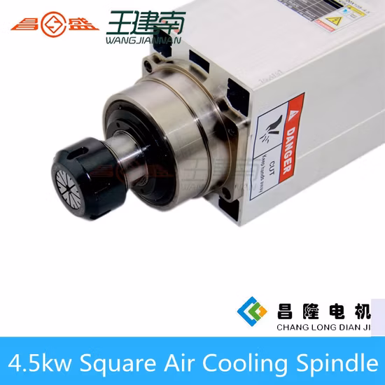 Electric Spindle Motor 4.5kw 18000rpm Square for Wood Engraving CNC Router Machine