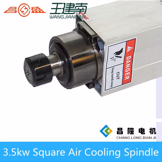 Electric Spindle Motor 3.5kw 18000rpm Square for Wood Engraving CNC Router Machine