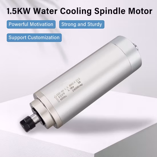 Lunyee Spindle Motor Atc 1.5kw Spindle Motor 24000rpm Water Cooled Er11 for Mechanical Arm