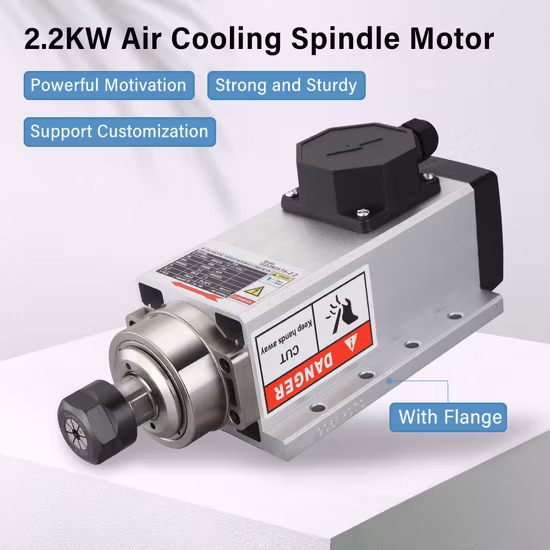 Air Cool Aluminium Cutting Saw Blade Electric/Electrical Single Phase CNC Router Spindle Motor with 2.2kw